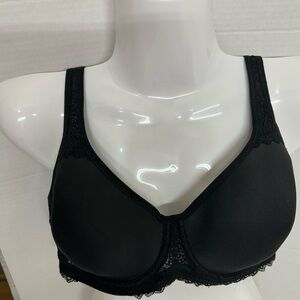 Elegant Black Lace Trim Bra